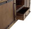 GINER Y COLOMER Mueble TV de madera reciclada y metal con puertas oxidadas